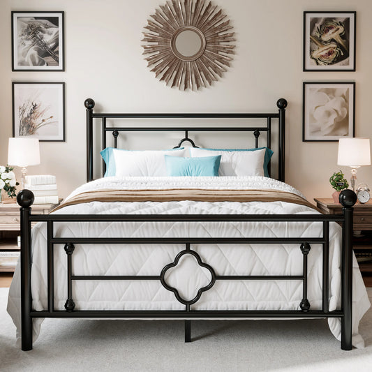 Wrought Iron Metal Platform Bed Frame