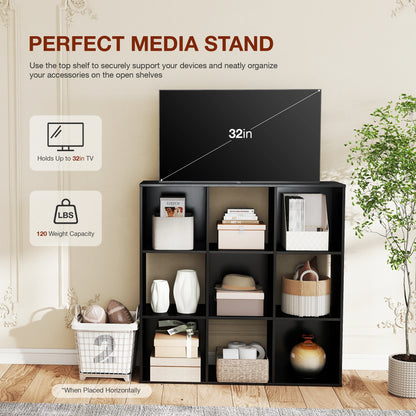 9 Cube Storage Wooden Organizer Shelf Bookcase