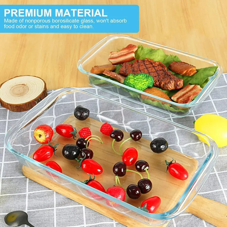 8 Piece Glass Baking Dishes With Lids