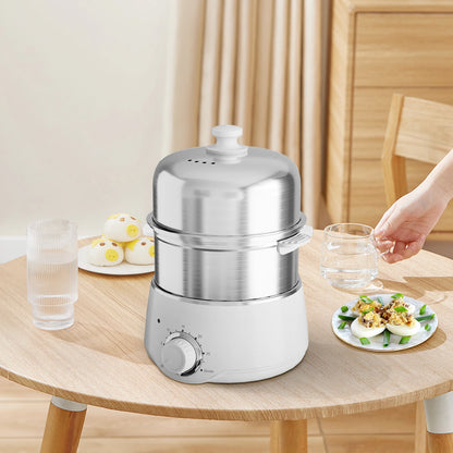 Egg Cooker with Timer - 14 Egg Capacity Electric Steamer for Hard Soft Boiled, Poached, Scrambled Eggs & Omelets, Auto Shut Off