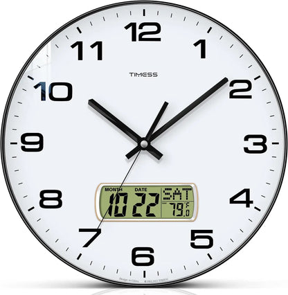 Calendar And Temperature Wall Clock