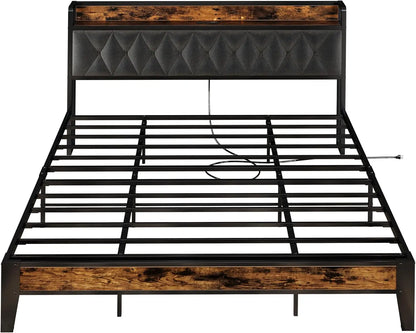 Bed Frames With Storage Headboard And Outlets