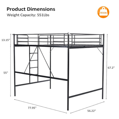 Heavy Duty Full Size Loft Bed
