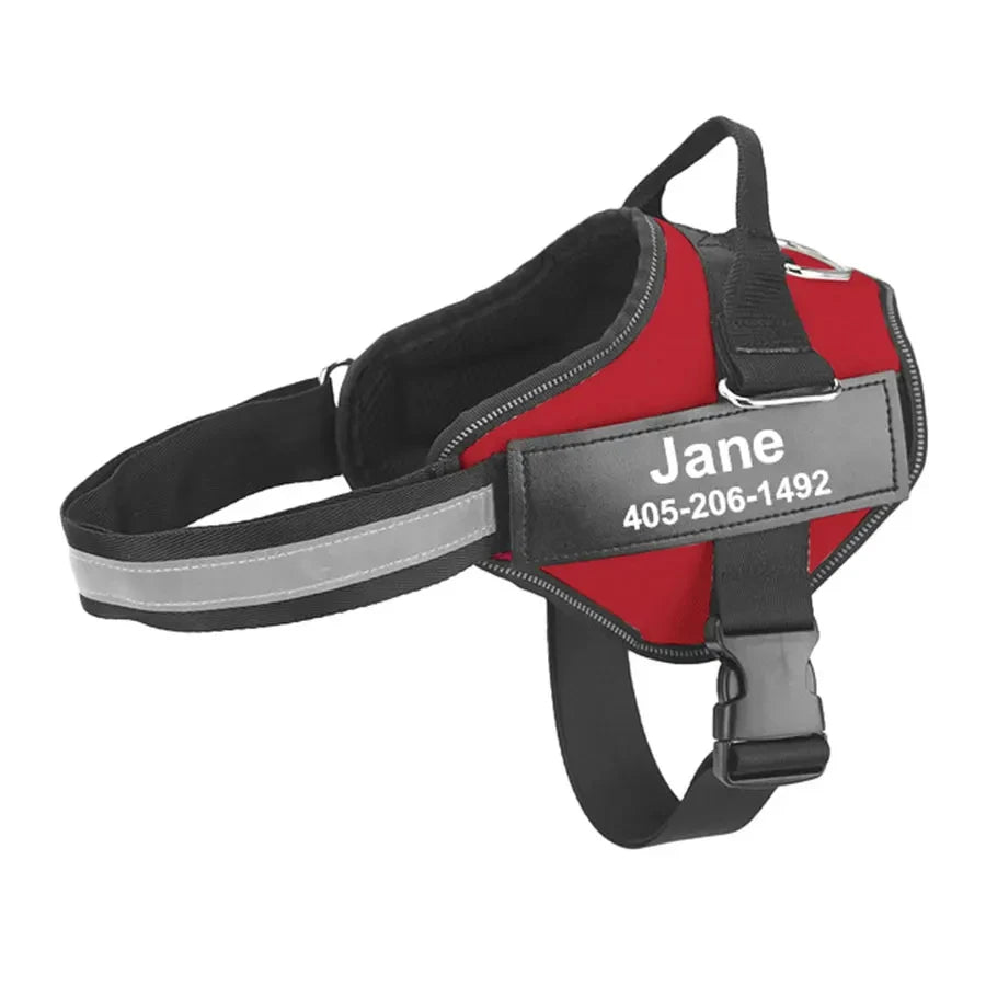 Personalized NO PULL Reflective Breathable Dog Harness