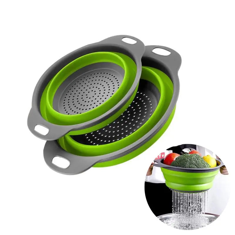 Collapsible Silicone Kitchen Travel Colander