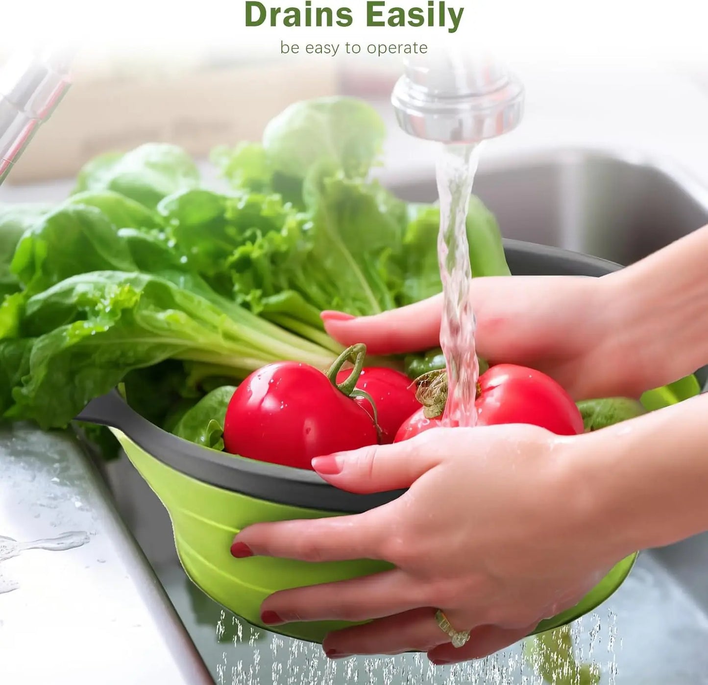 Collapsible Silicone Kitchen Travel Colander