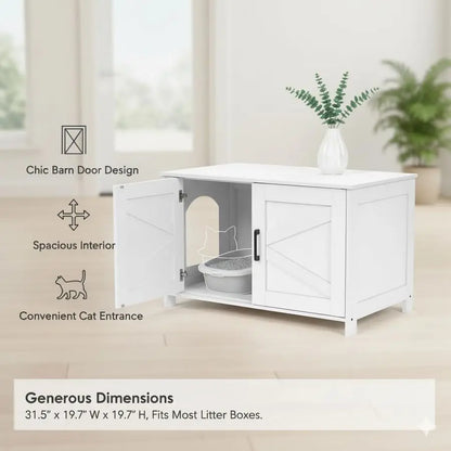 Wooden Cat Litter Box Enclosure