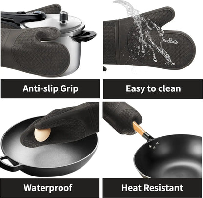 Heat-Resistant Silicone Oven Mitts