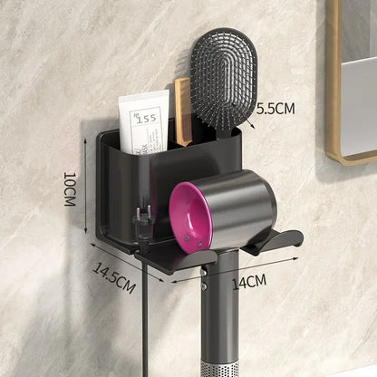 1pc Wall Mounted Hair Dryer Holder