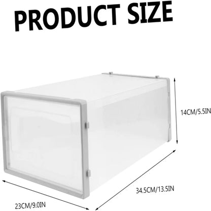 Large Stackable Plastic Shoe Storage Boxes