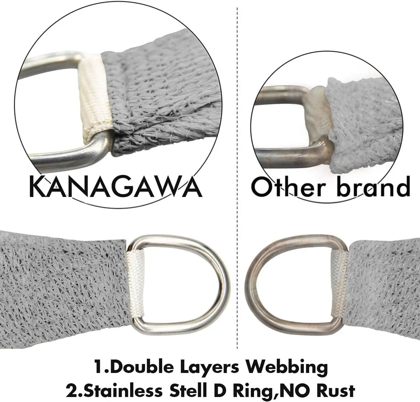 20'X26' Grey Rectangle Outdoor Shade Sail