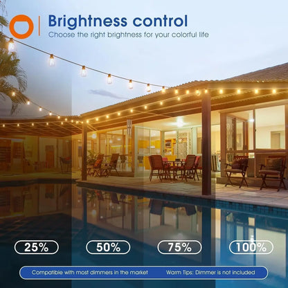 150FT LED Outdoor String Patio Lights