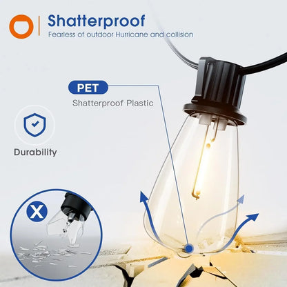 150FT LED Outdoor String Patio Lights