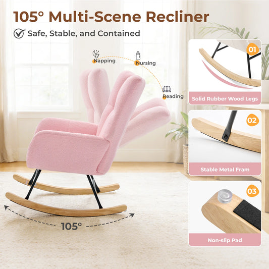 Upholstered Saucer Rocking Chair