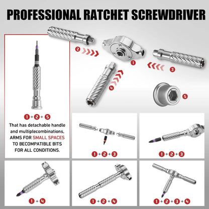 Multifunction Ratchet Screwdriver Set