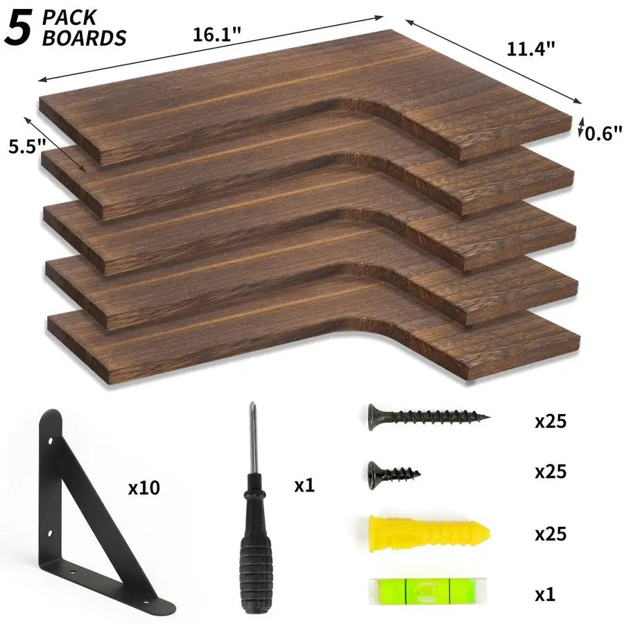 Rustic Wood Floating Shelves For Wall