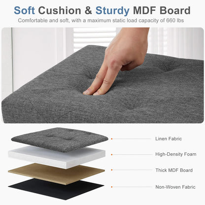 Folding Storage Ottoman