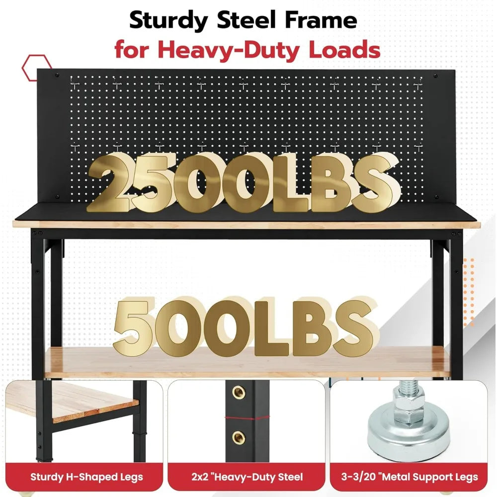 Heavy Duty Adjustable Height Workbench
