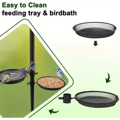 Heavy Duty Bird Feeder Pole With Squirrel Baffle