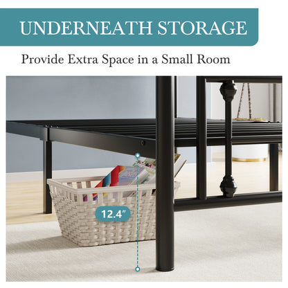 Wrought Iron Metal Platform Bed Frame