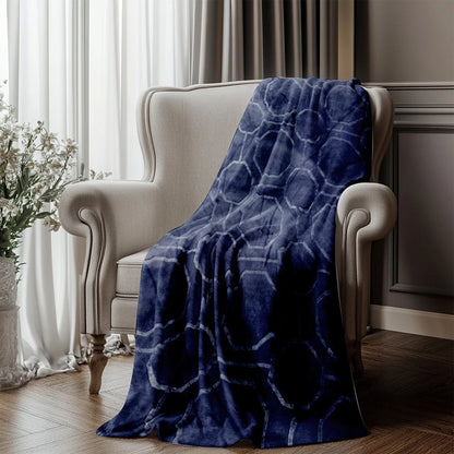 Luxurious Blue Flannel Throw Blanket
