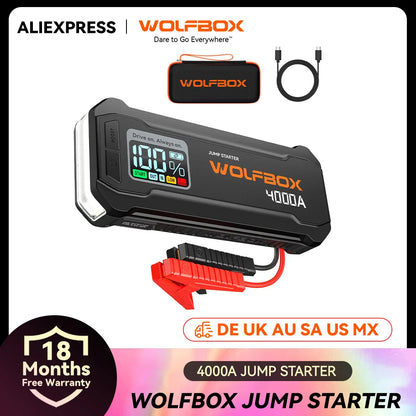 4000A Portable Jump Starter Battery Pack