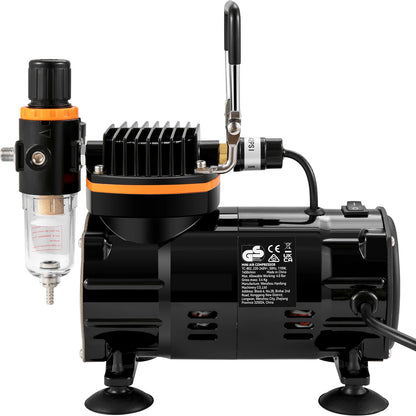 Professional Dual-Action Airbrush Compressor Kit