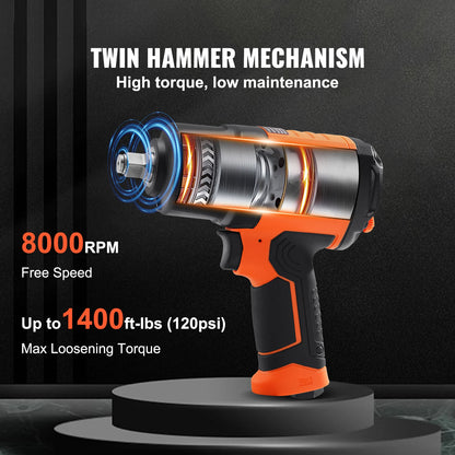 Lightweight Pneumatic Impact Gun & Carrying Case