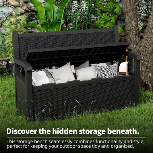 80 Gallon Outdoor Storage Bench Deck Box