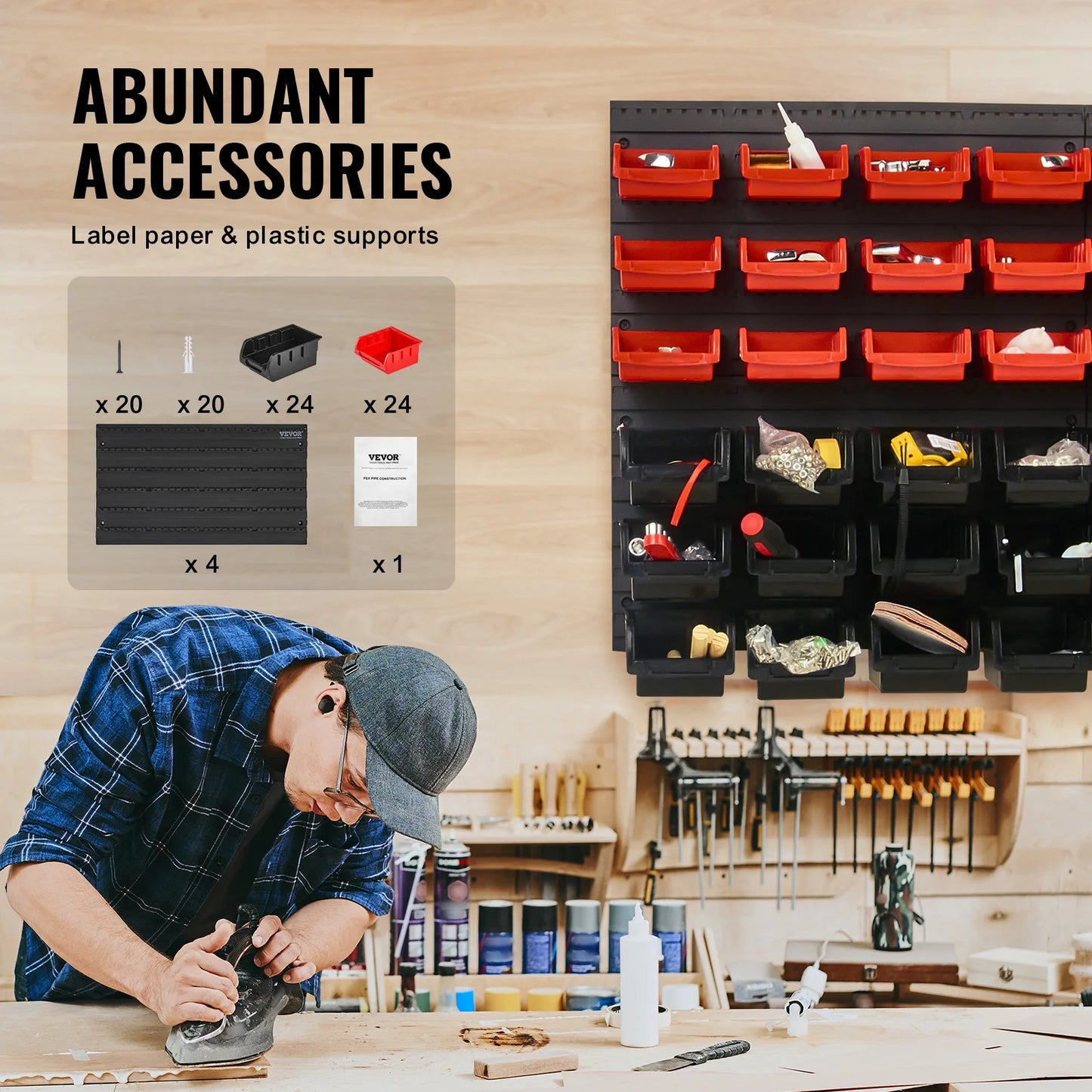 Wall Mounted Parts Storage Bins