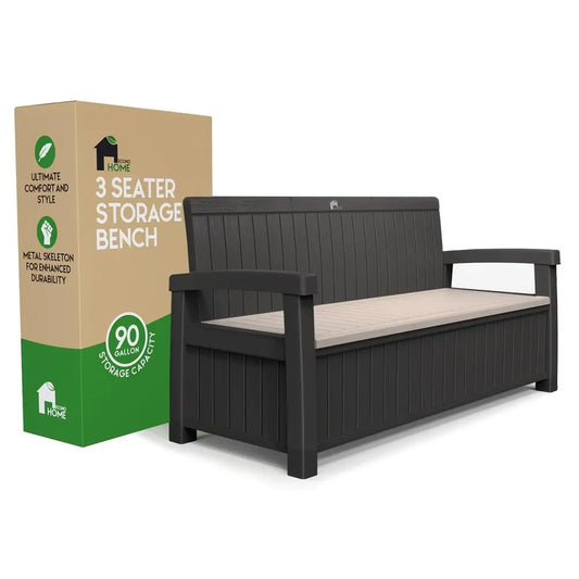 3 Seat Outdoor Storage Bench