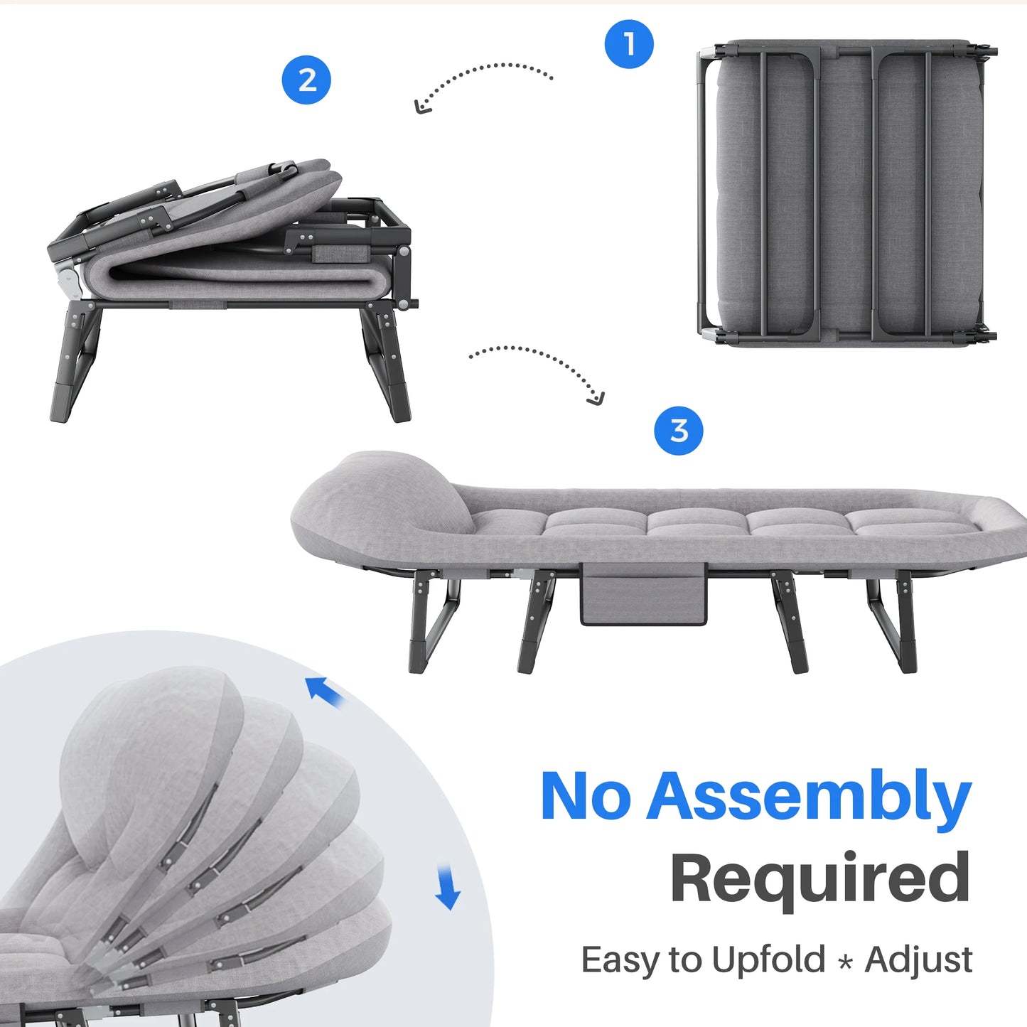 Adjustable Folding Camping Bed