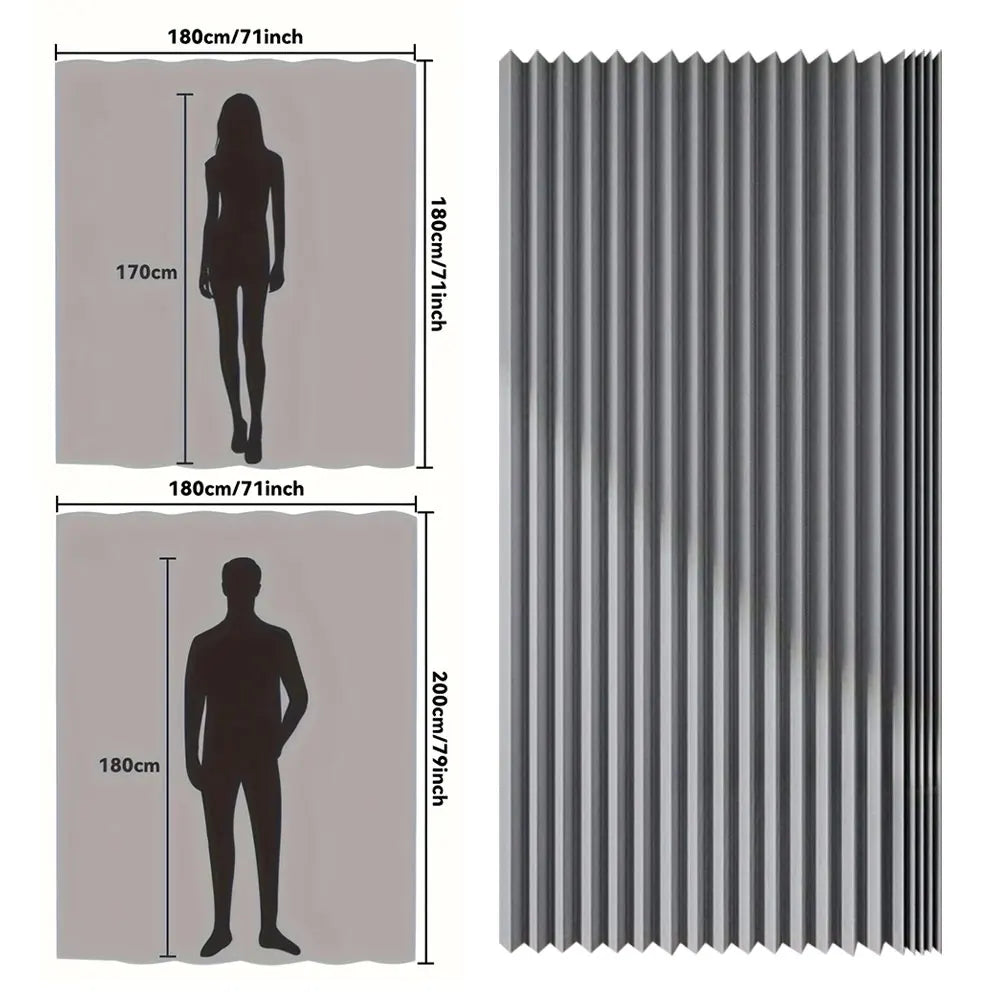 Foldable Magnetic Shower Curtain