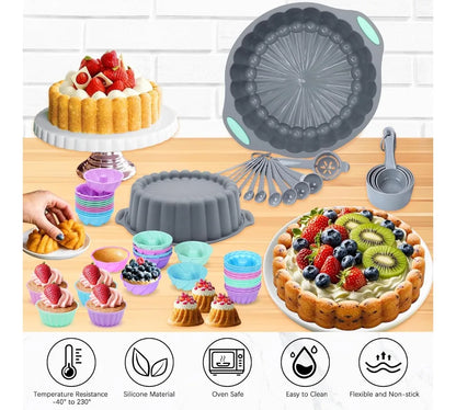 72-Piece Silicone Bakeware Set