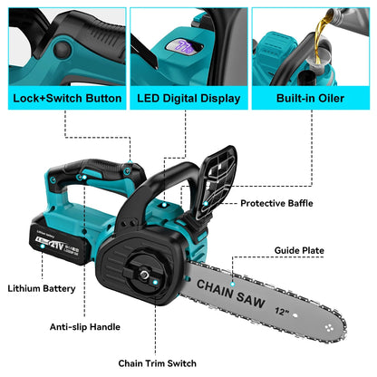 12 Inch Brushless Electric Chainsaw