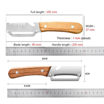 Stainless Steel Vegetable Peeler with Wooden Handle