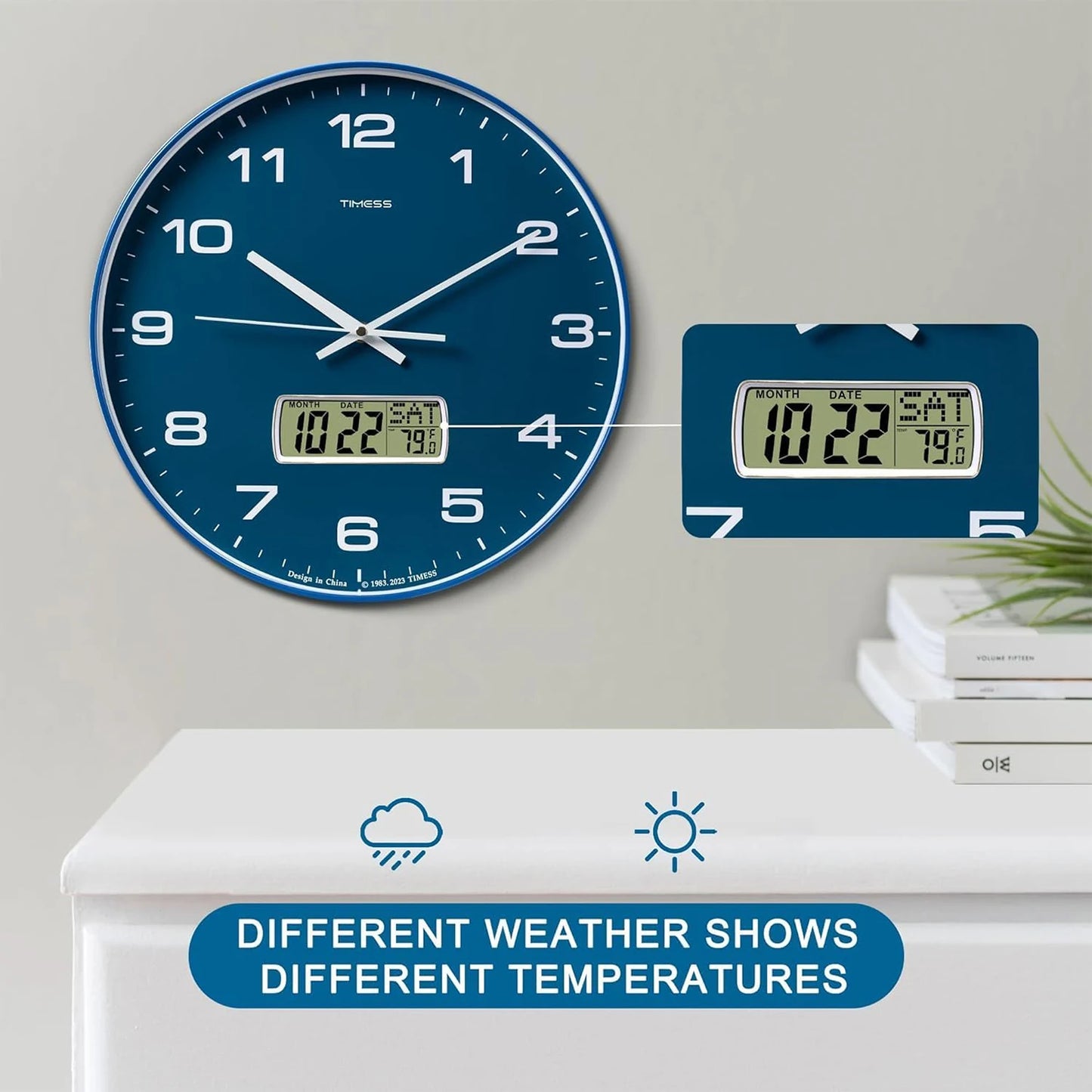 Calendar And Temperature Wall Clock