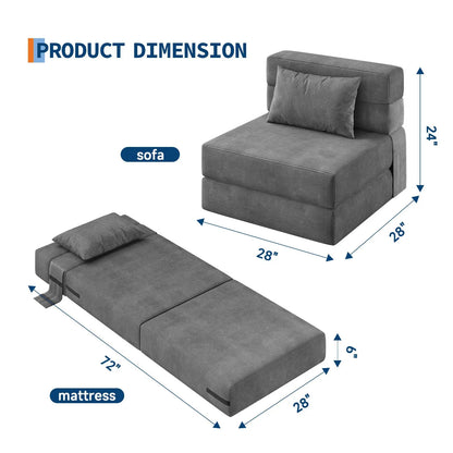 4-In-1 Folding Love Seat Sofa Bed