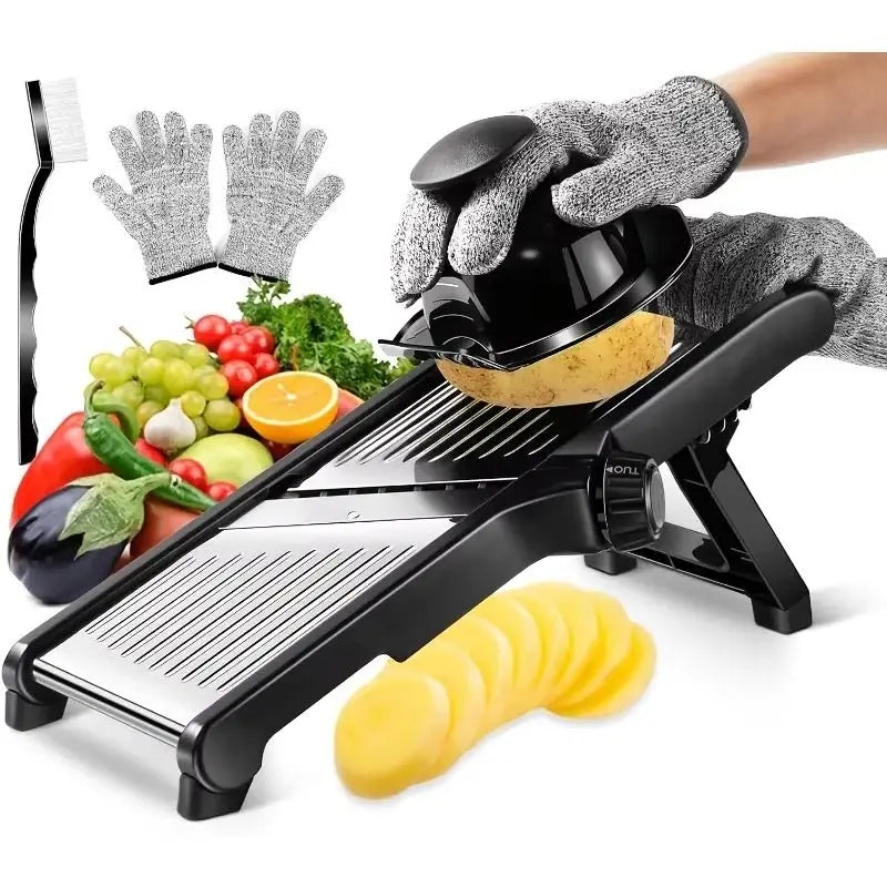 Stainless Steel Mandolin Slicer with 5 Blades
