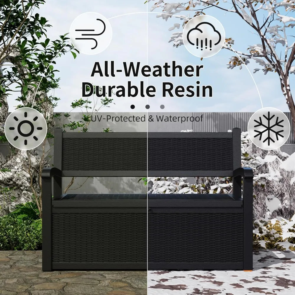 80 Gallon Outdoor Storage Bench Deck Box