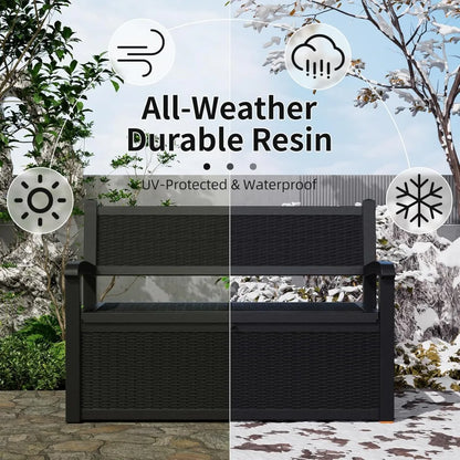 80 Gallon Outdoor Storage Bench Deck Box