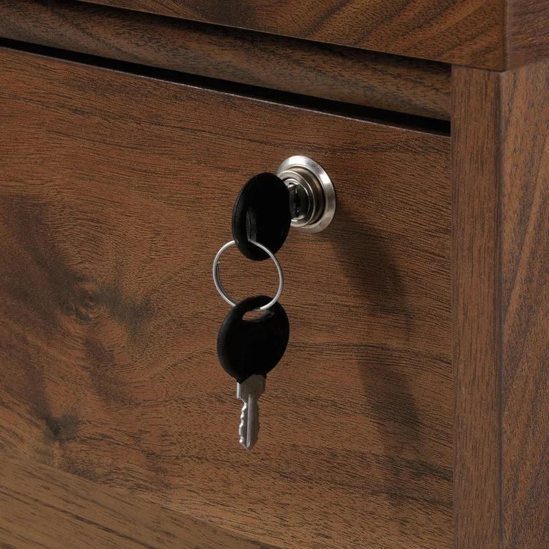 Grand Walnut Lateral File Cabinet
