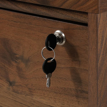 Grand Walnut Lateral File Cabinet