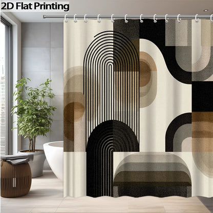 2D Flat Modern Abstract Shower Curtain