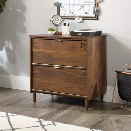 Grand Walnut Lateral File Cabinet