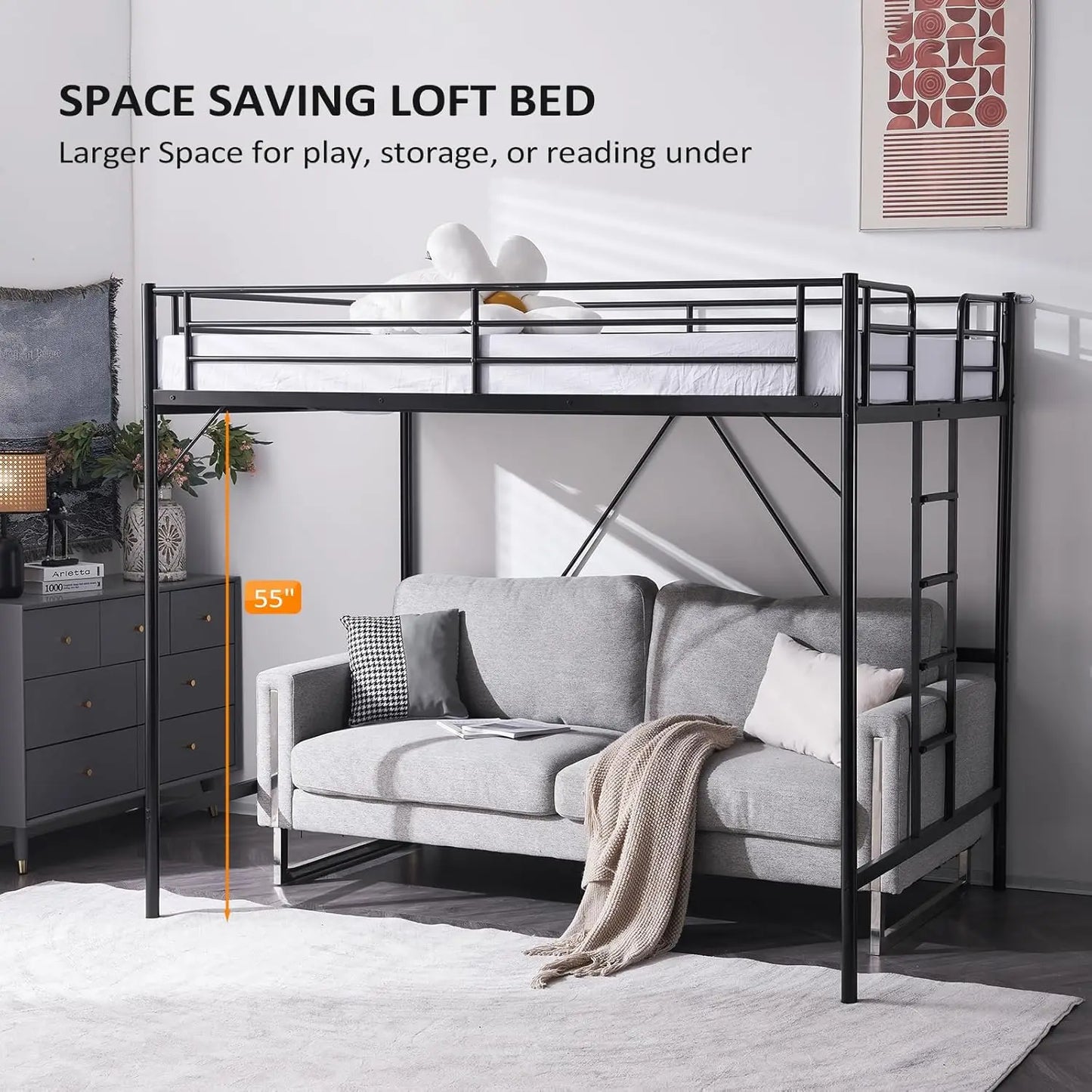 Heavy Duty Full Size Loft Bed