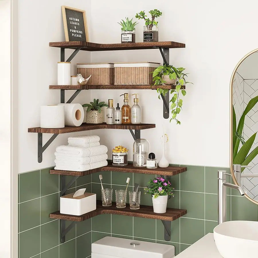 Rustic Wood Floating Shelves For Wall