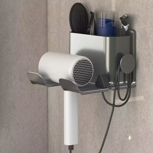 1pc Wall Mounted Hair Dryer Holder