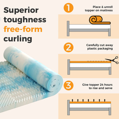 Cooling Gel Memory Foam Mattress Topper