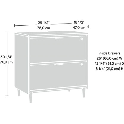 Grand Walnut Lateral File Cabinet